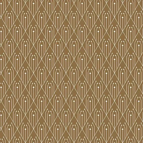 Century Prints Deco Diamonds in Cinnamon - Mercury Craft Co.