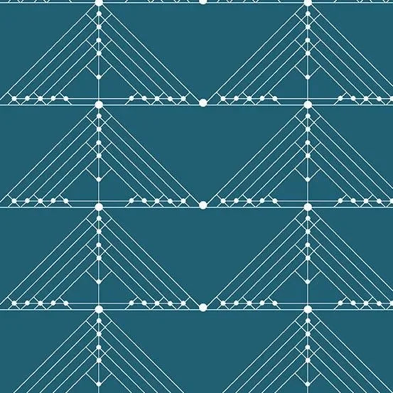 Century Prints Deco Geese in Lagoon - Mercury Craft Co.
