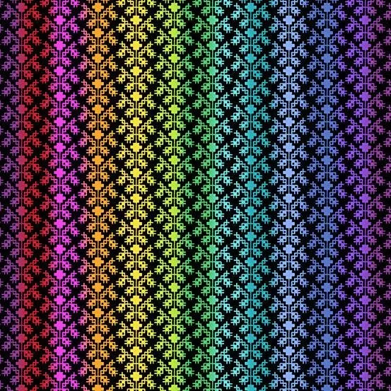 Rainbow Wonderland Vine Knit in Black - Mercury Craft Co.