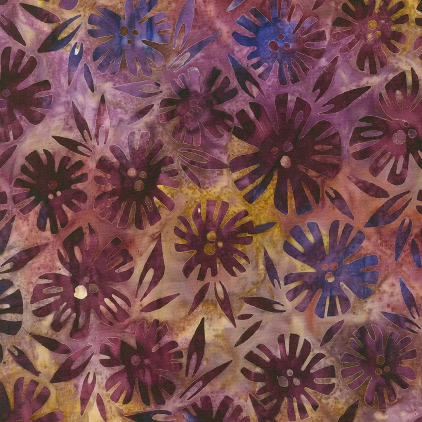 Kapua Flowers in Dahlia Artisan Batik - Mercury Craft Co.
