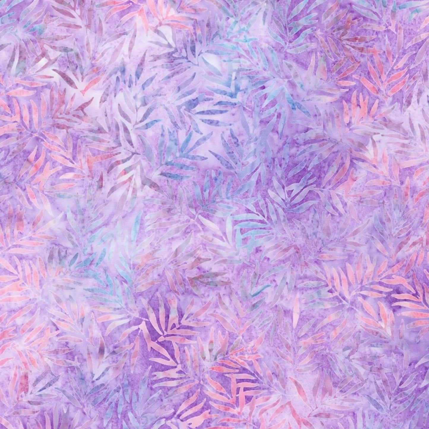 Kapua Leaves in Wisteria Artisan Batik - Mercury Craft Co.