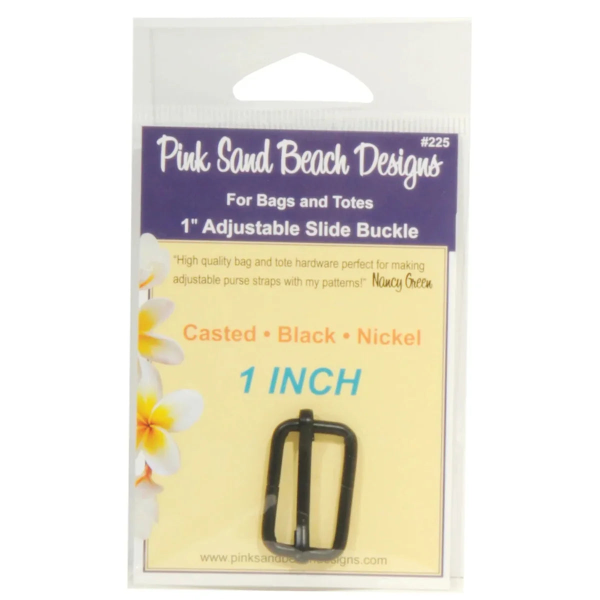 Adjustable Slide Buckle in Black Nickel