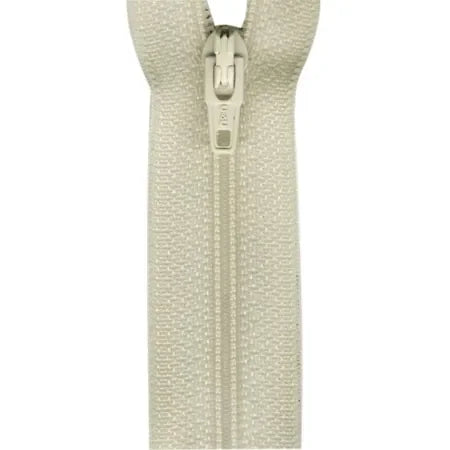 All-Purpose 9" Polyester Coil Zipper in Natural - Mercury Craft Co.