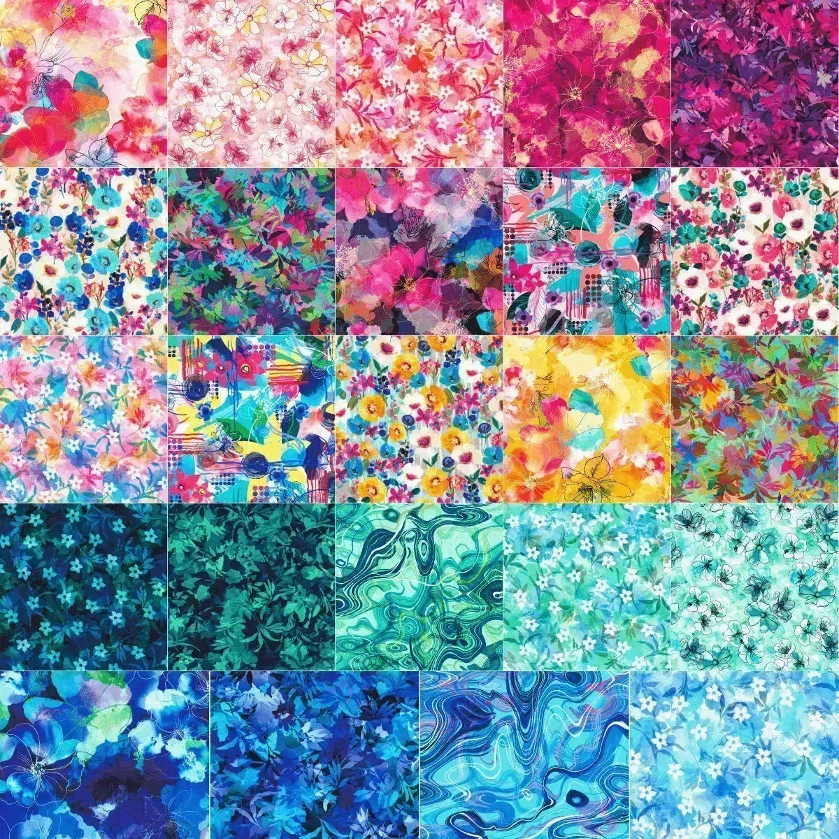 Artful Blooms Charm Squares - Mercury Craft Co.