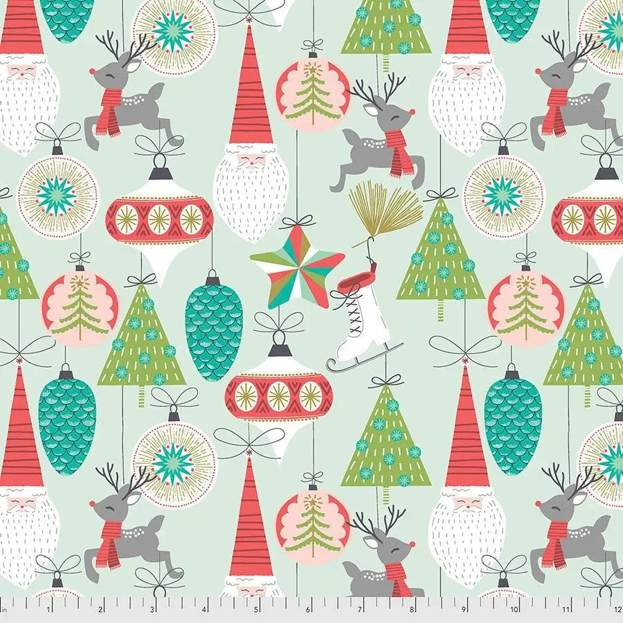 Fa La La Bells & Baubles in Aqua - Mercury Craft Co.