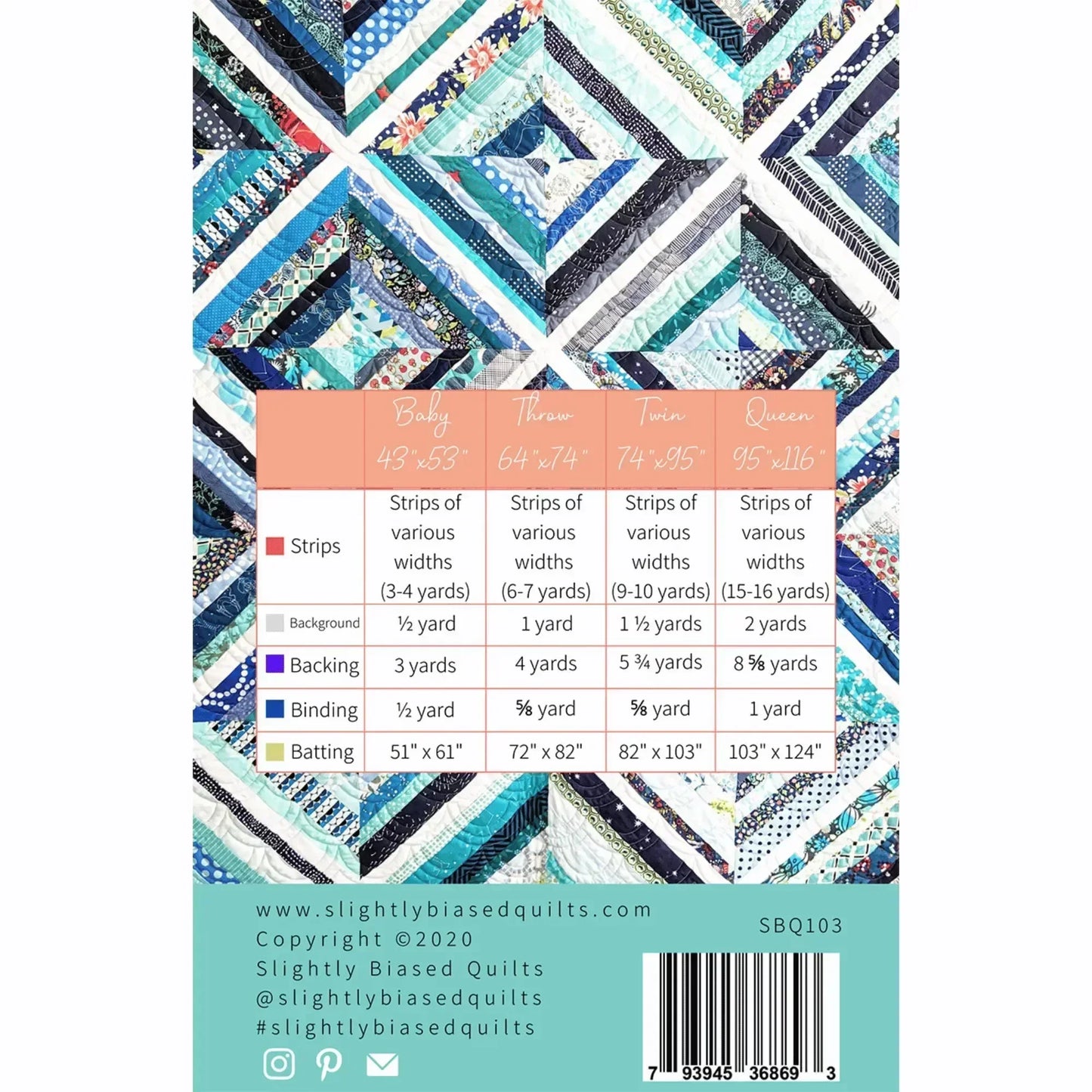 Biased Quilt Pattern - Mercury Craft Co.