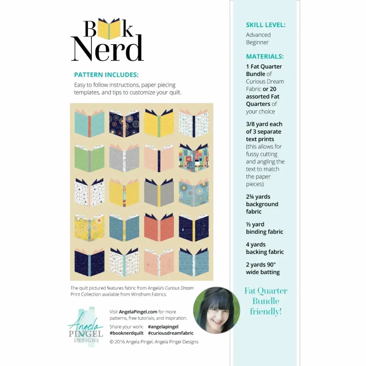 Book Nerd Quilt Pattern - Mercury Craft Co.