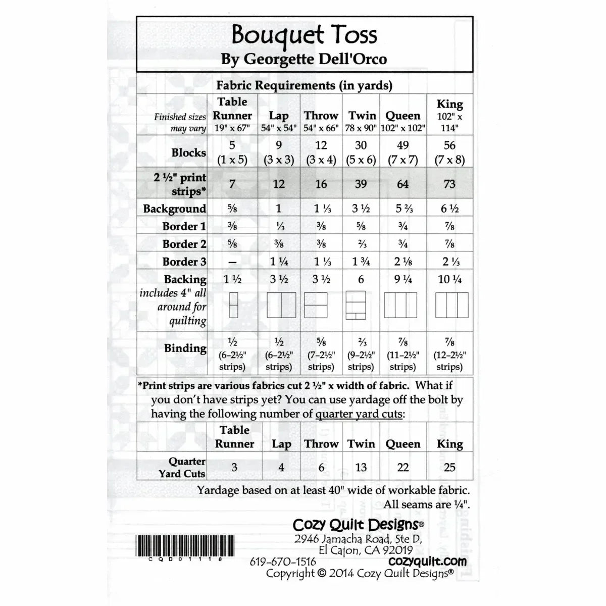 Bouquet Toss Quilt Pattern - Mercury Craft Co.