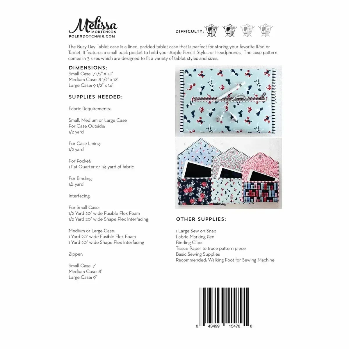 Busy Day Tablet Case Pattern - Mercury Craft Co.