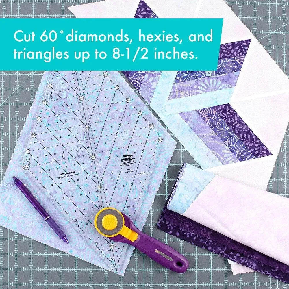 60 Degree Diamond Ruler - Mercury Craft Co.