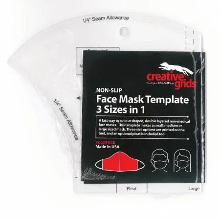 Face Mask Template 3 Sizes in 1 Ruler - Mercury Craft Co.