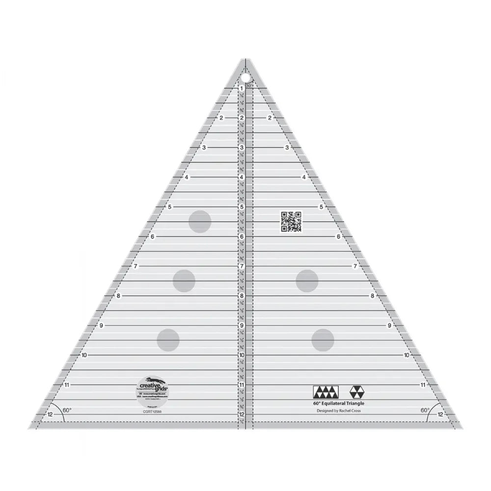 60 Degree Triangle 12 1/2" Ruler - Mercury Craft Co.