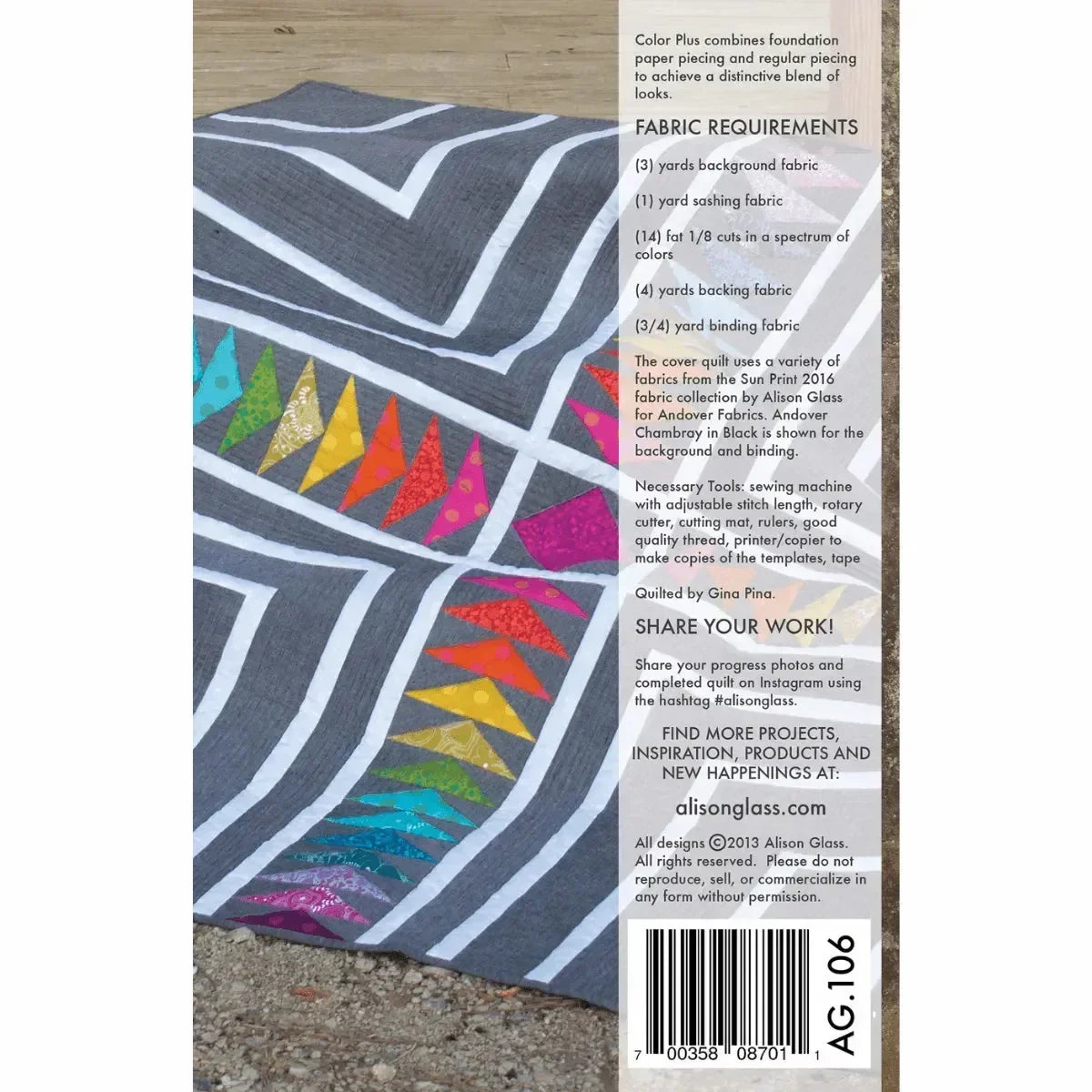 Color Plus Quilt Pattern - Mercury Craft Co.