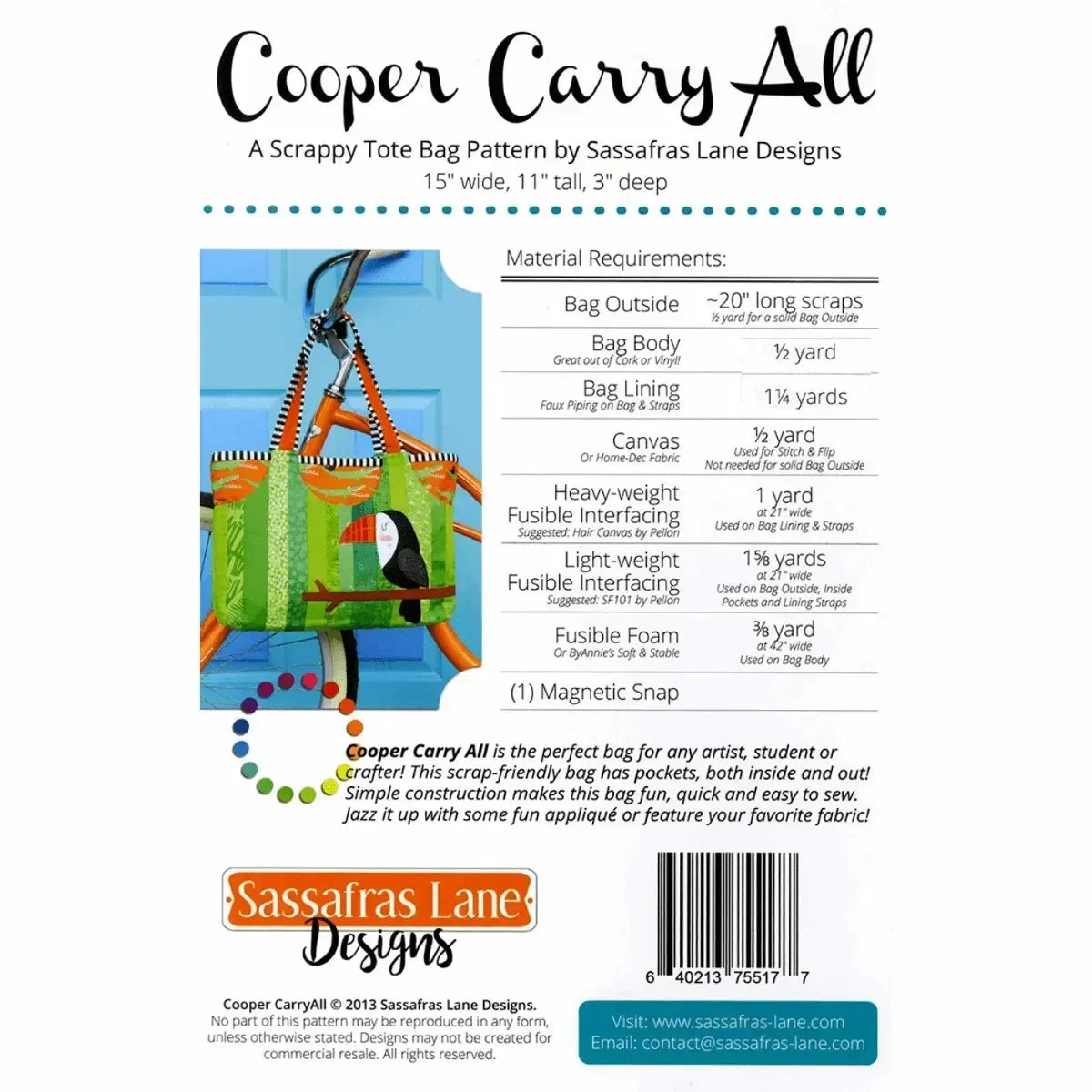 Cooper Carry All Tote Pattern - Mercury Craft Co.