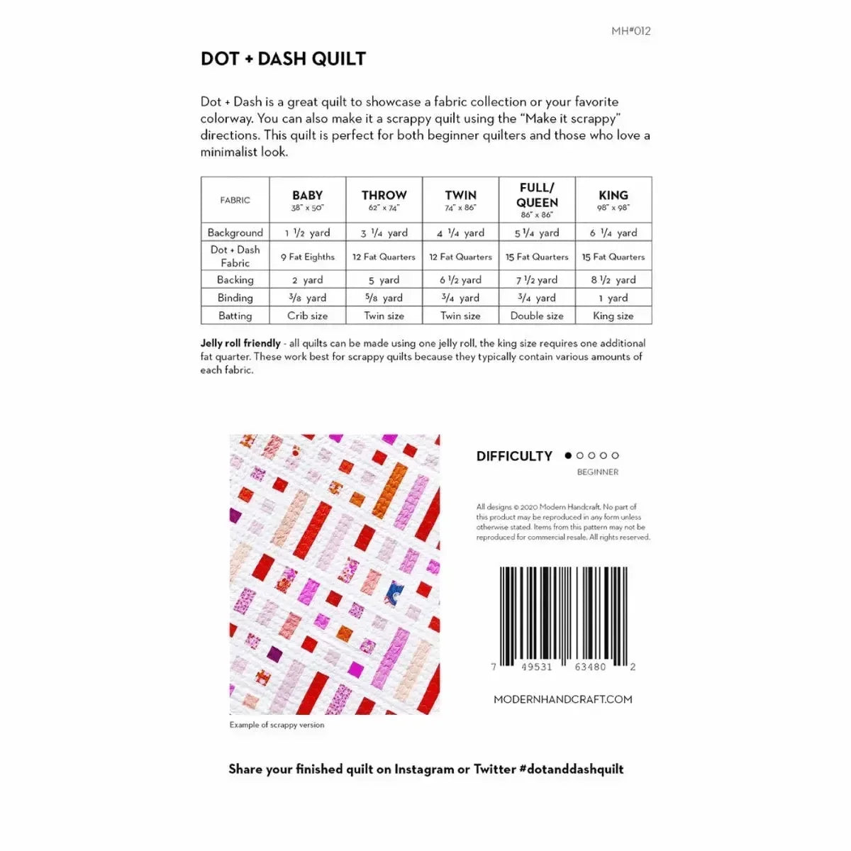 Dot + Dash Quilt Pattern - Mercury Craft Co.