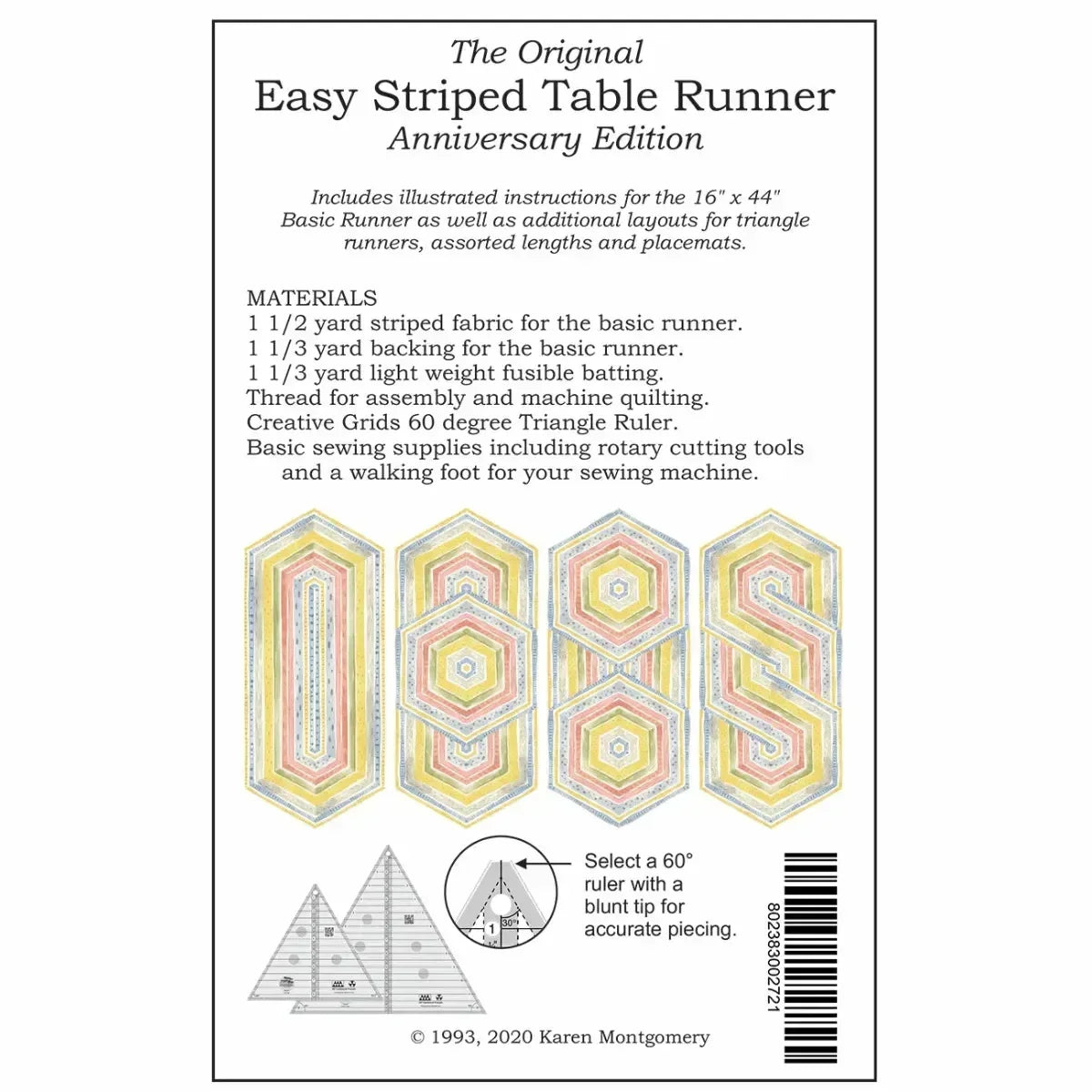 Easy Striped Table Runner Pattern - Mercury Craft Co.
