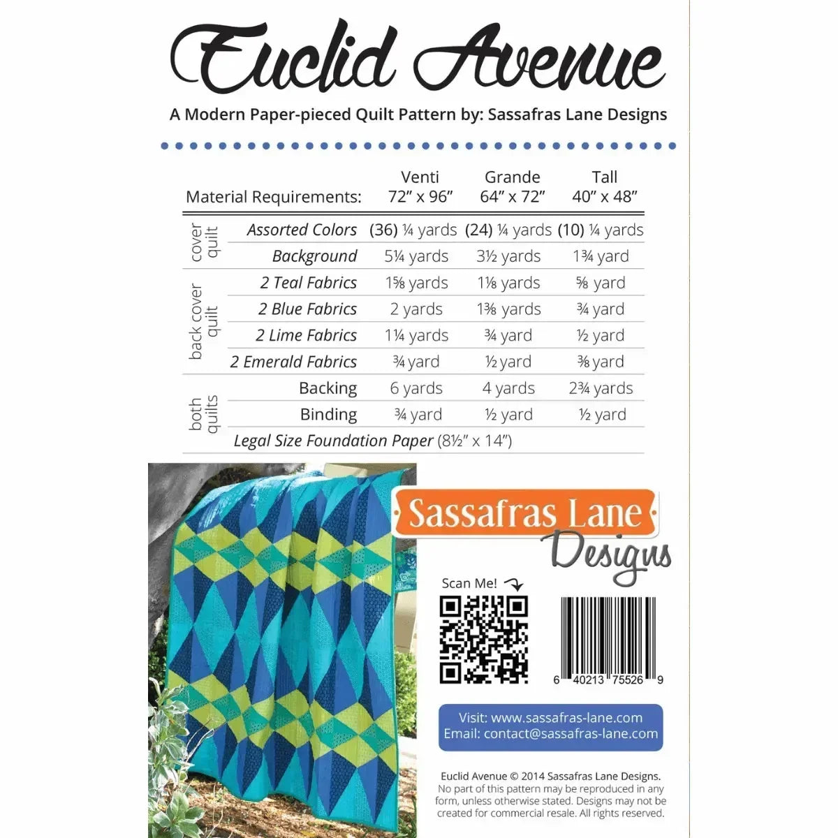 Euclid Avenue Quilt Pattern - Mercury Craft Co.