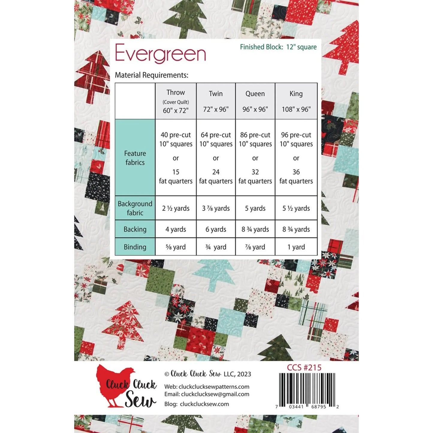 Evergreen Quilt Pattern - Mercury Craft Co.