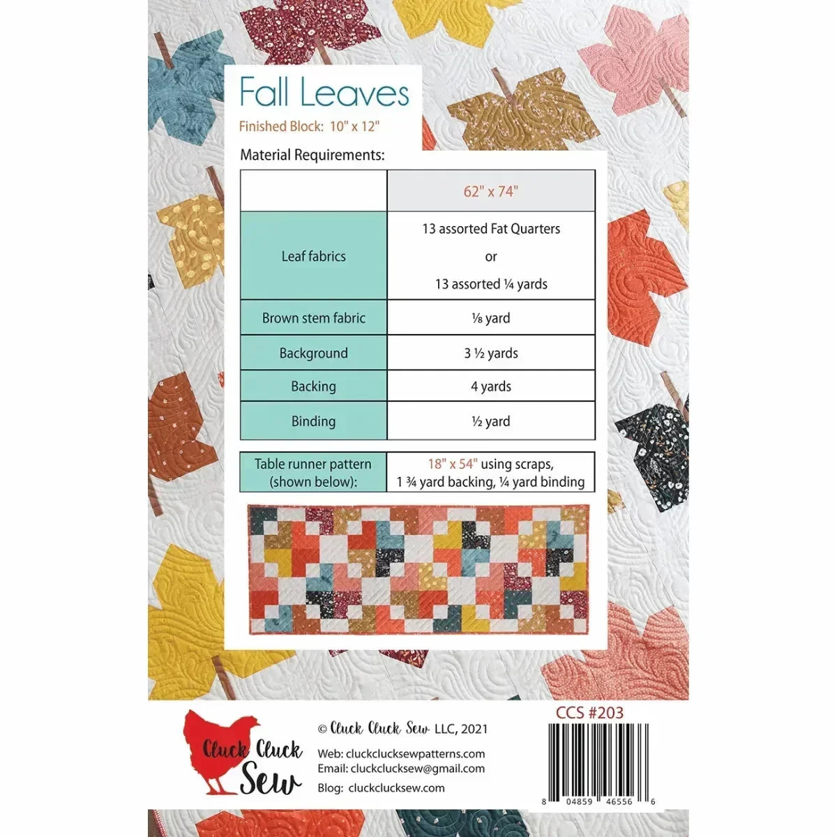 Fall Leaves Quilt Pattern - Mercury Craft Co.