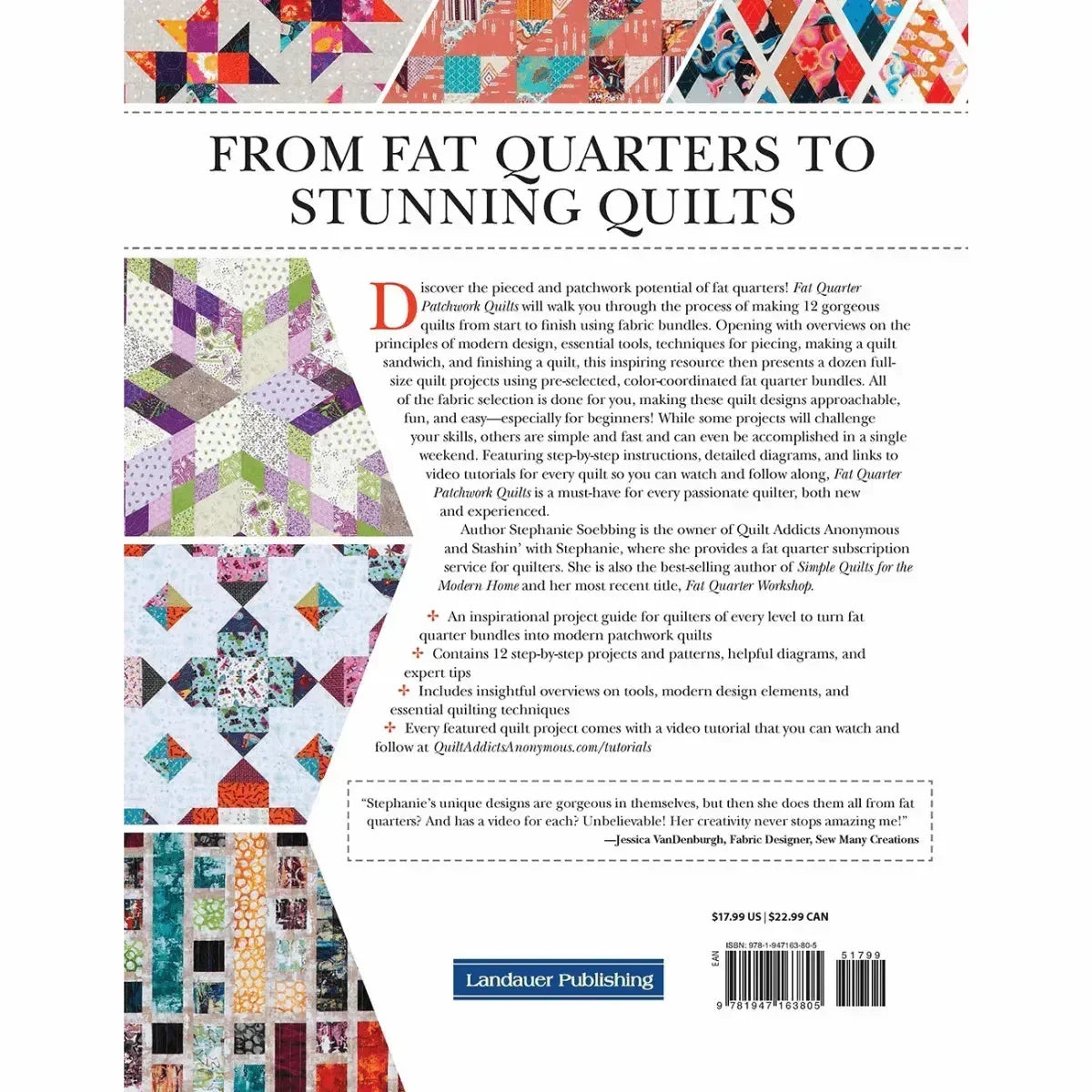 Fat Quarter Patchwork Quilts - Softcover - Mercury Craft Co.