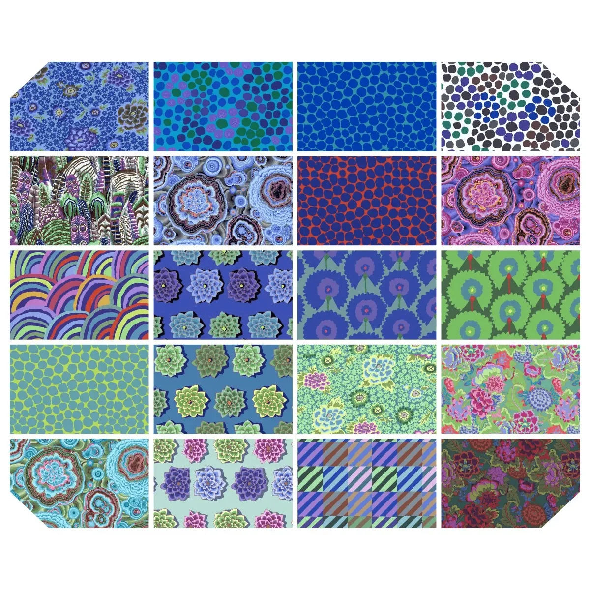 Kaffe Fassett February 2022 Neptune Fat Quarter Bundle - Mercury Craft Co.
