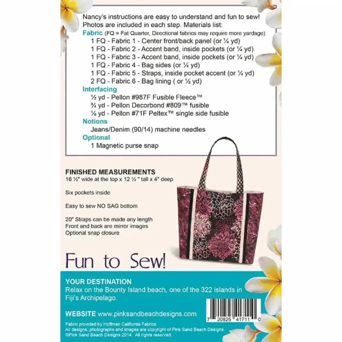 Fiji Tote Pattern - Mercury Craft Co.