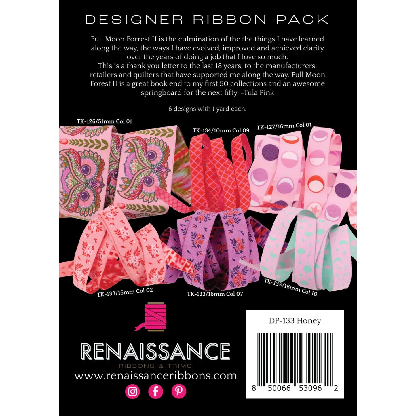 Full Moon Forest II Designer Ribbon Pack in Honey - Mercury Craft Co.