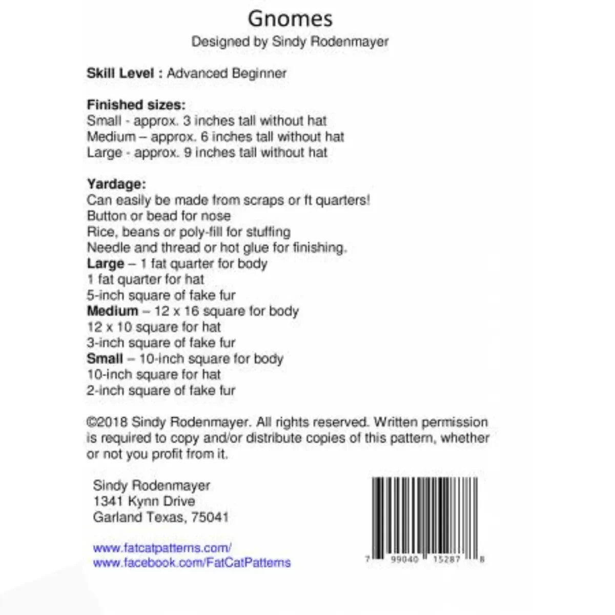 Gnomes Pattern - Mercury Craft Co.