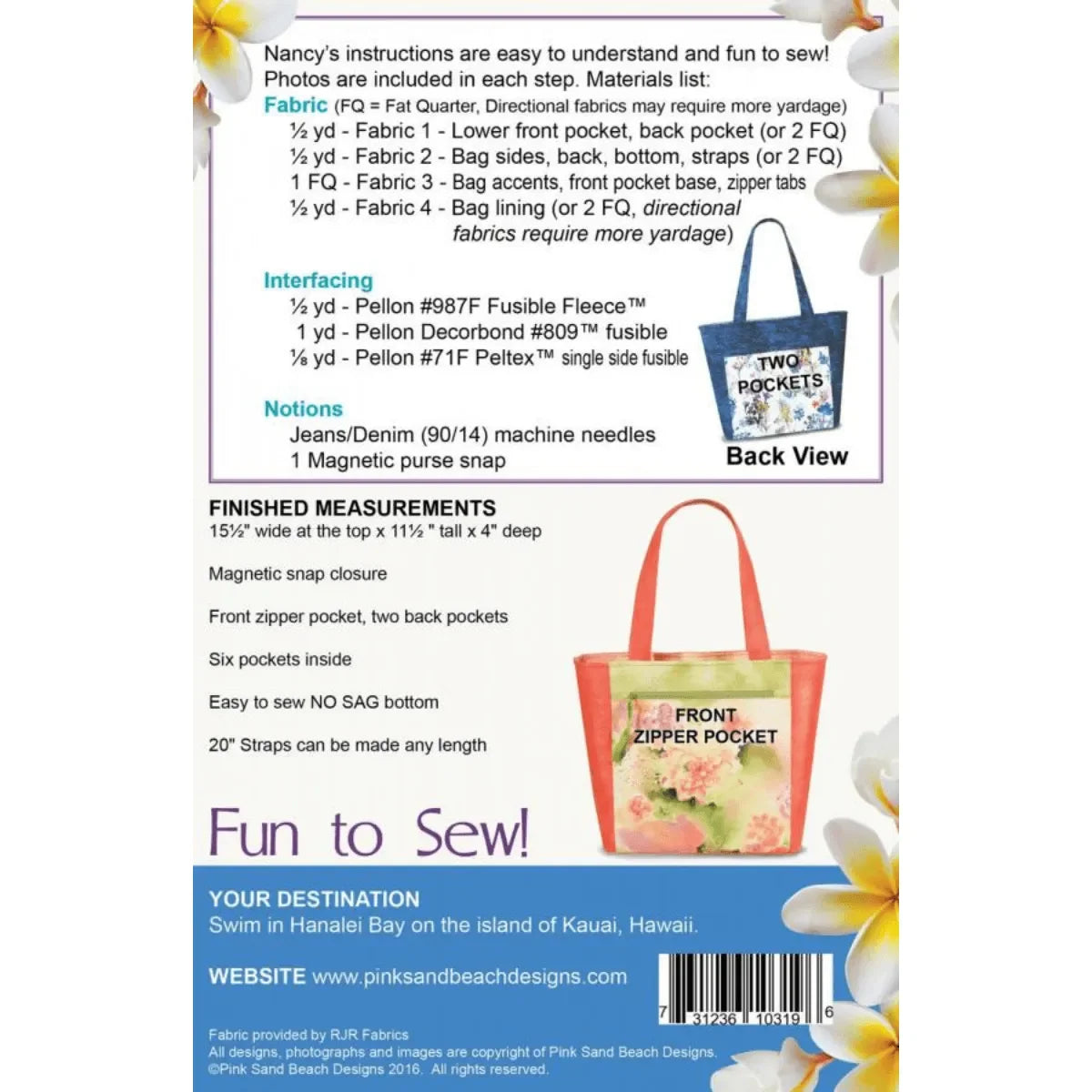 Hanalei Handbag Pattern - Mercury Craft Co.