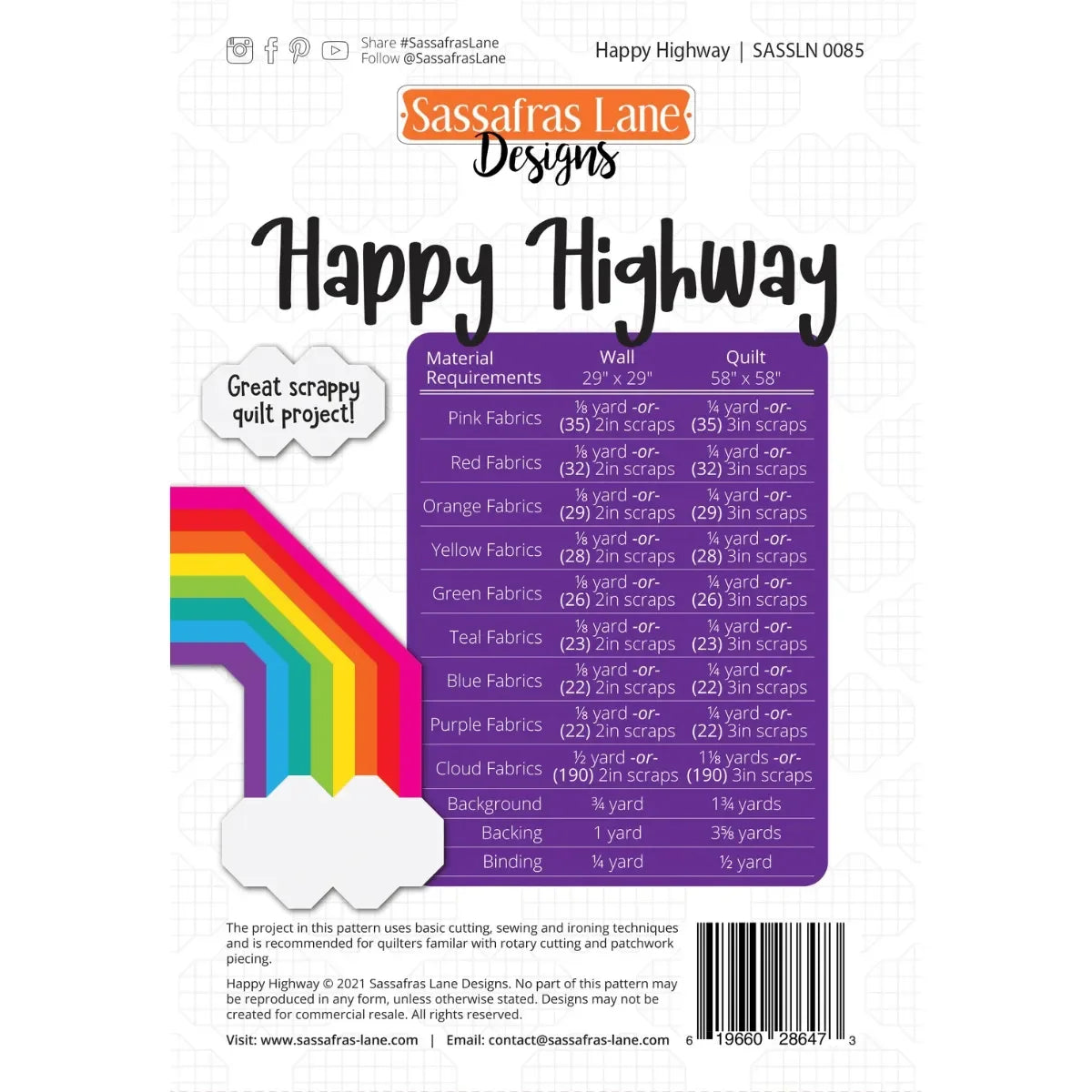 Happy Highway Quilt Pattern - Mercury Craft Co.