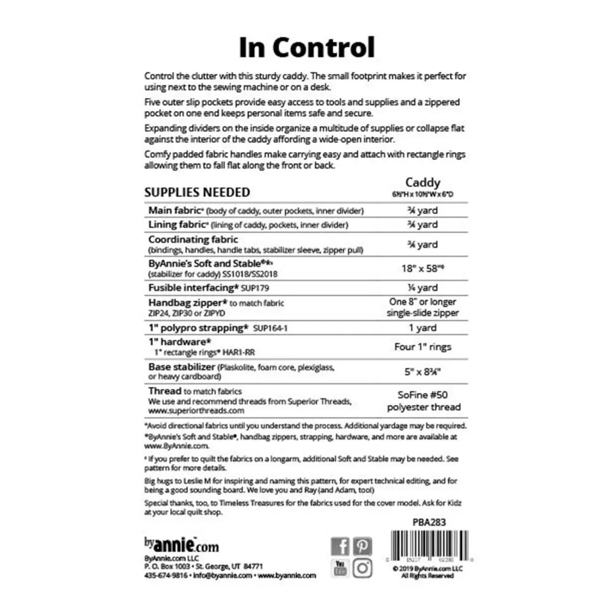 In Control Pattern - Mercury Craft Co.