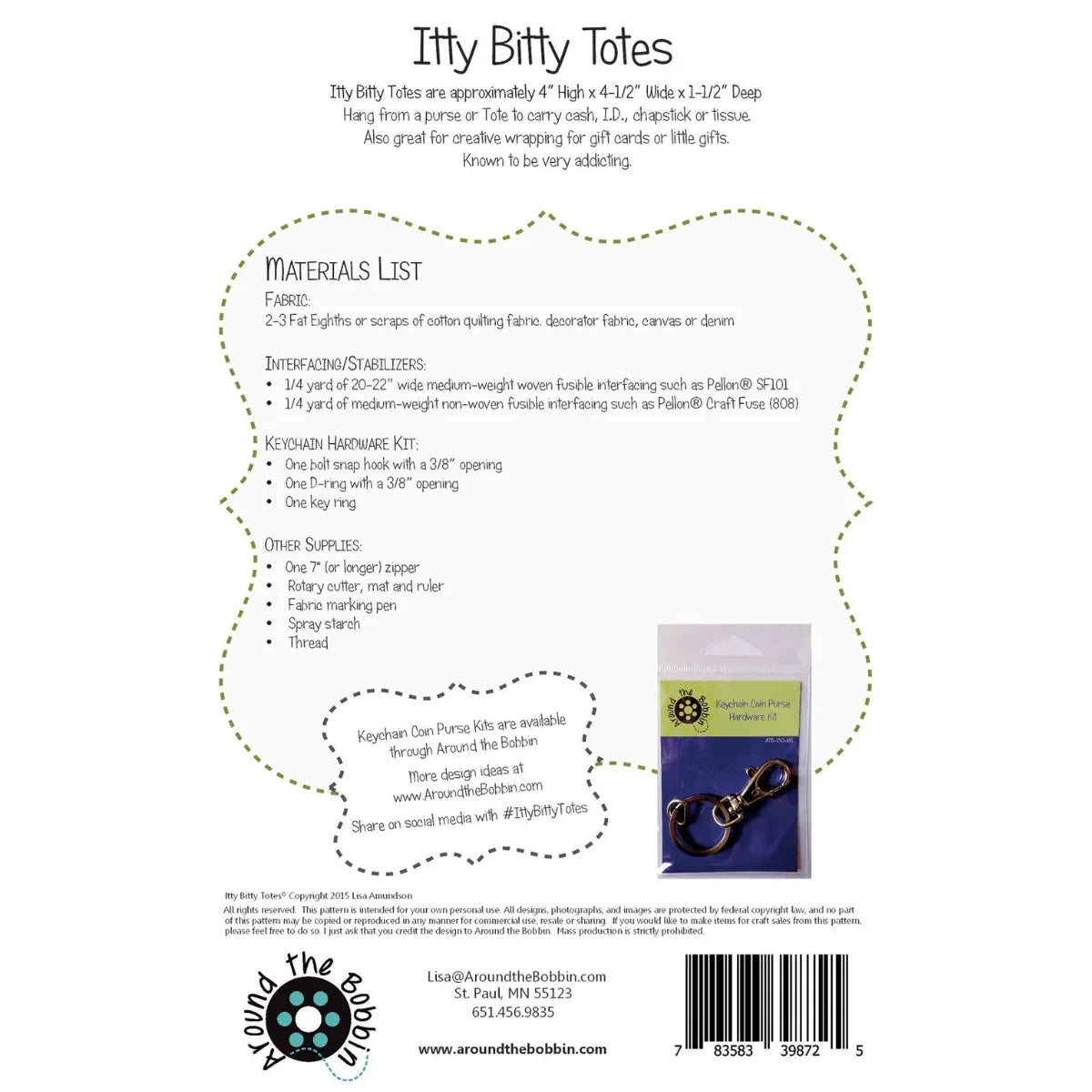 Itty Bitty Totes Pattern - Mercury Craft Co.