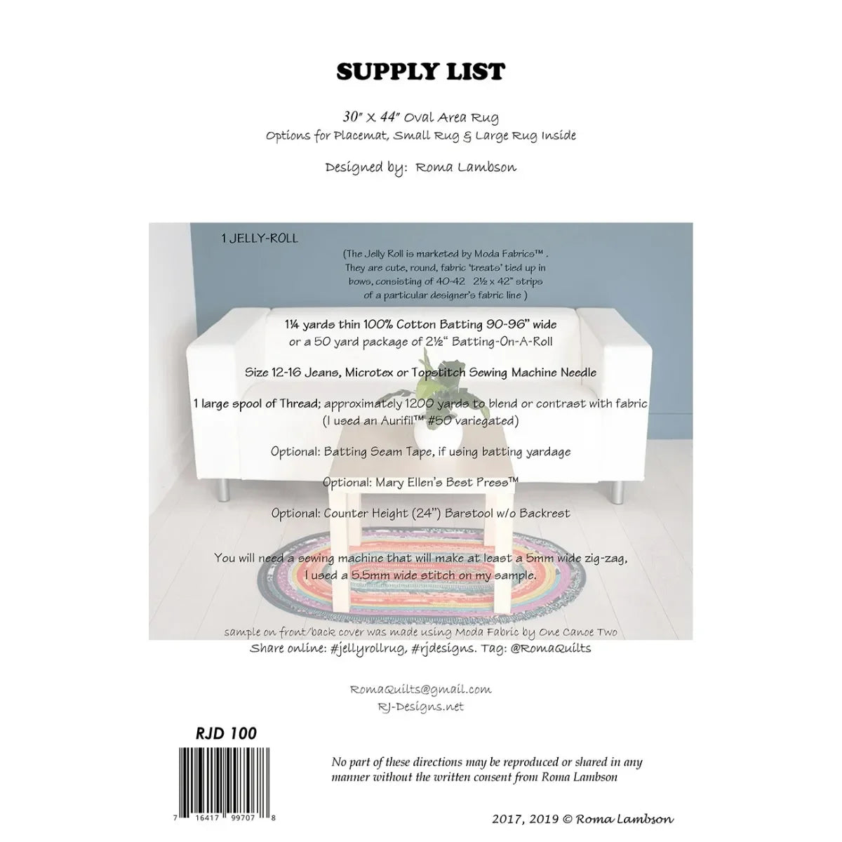 Jelly-Roll Rug Pattern - Mercury Craft Co.