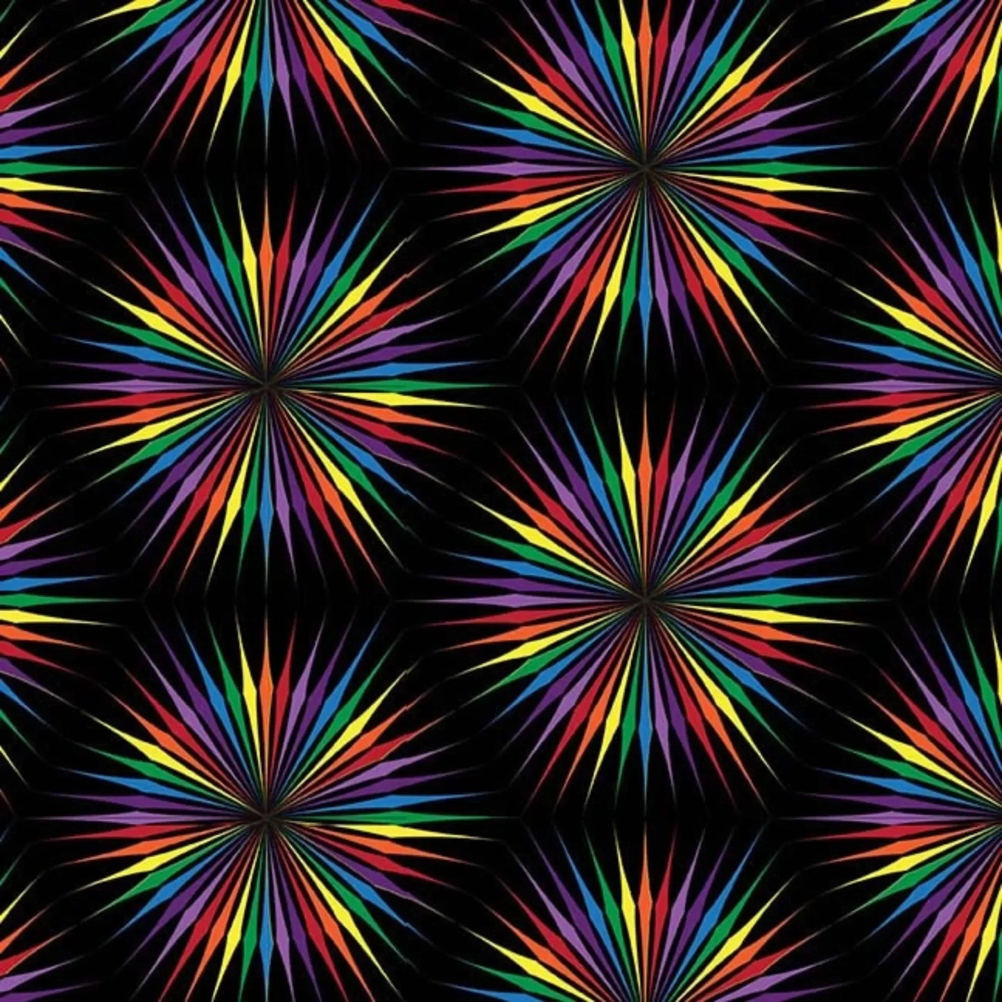 Kaleidographix Starburst Floral in Black - Mercury Craft Co.