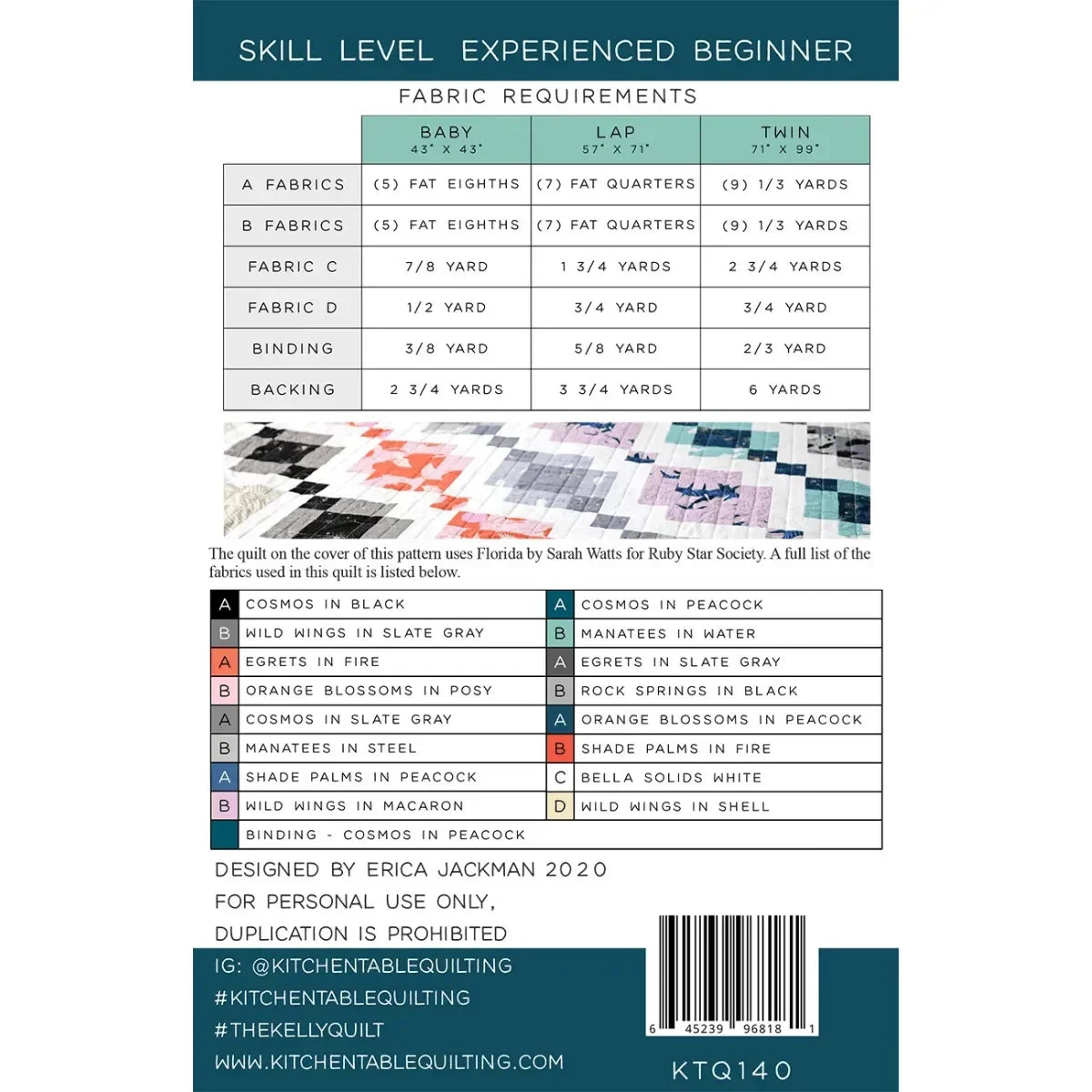 The Kelly Quilt Pattern - Mercury Craft Co.