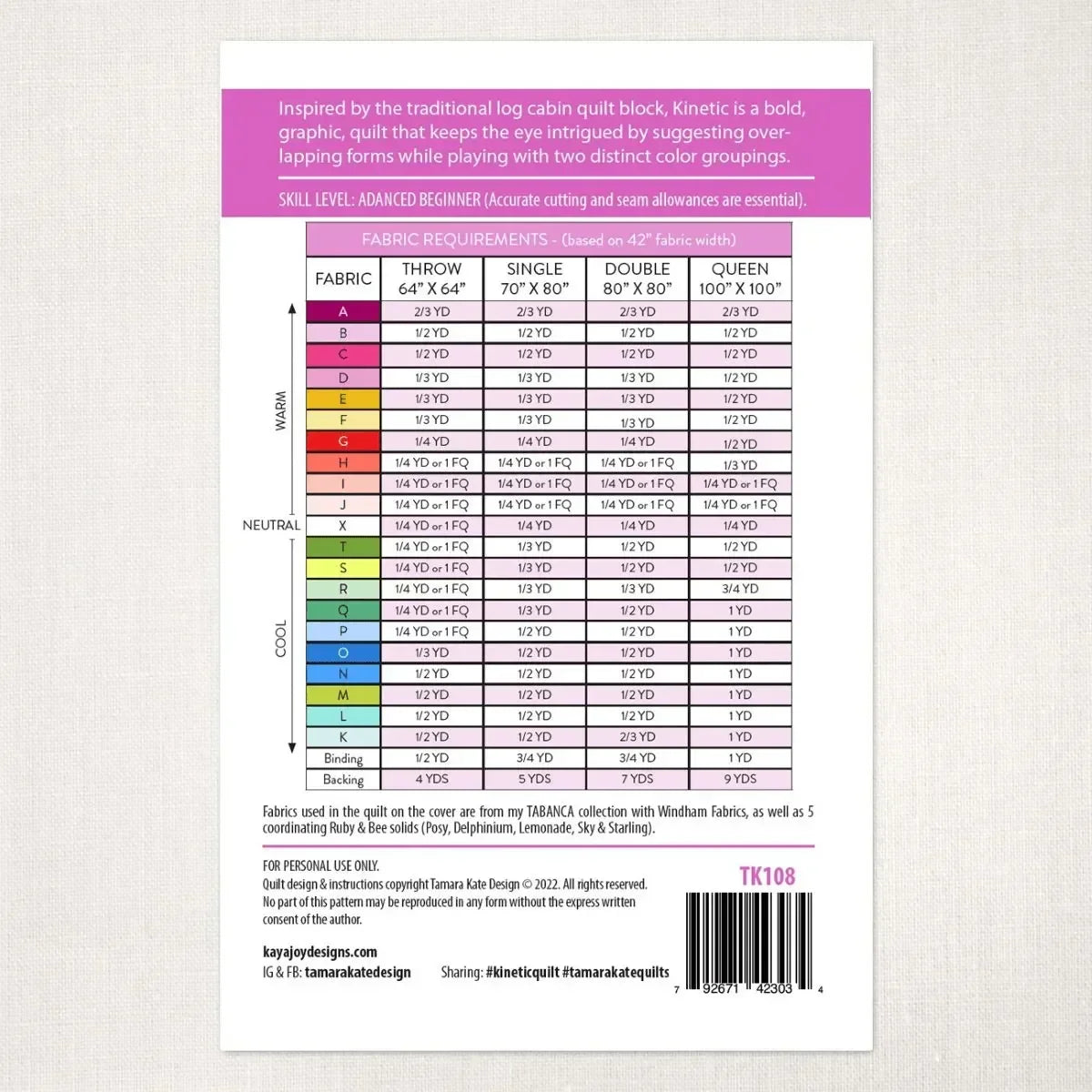 Kinetic Quilt Pattern - Mercury Craft Co.