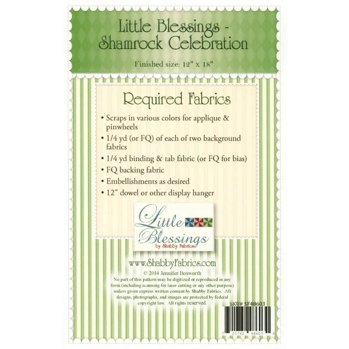 Little Blessings Shamrock Celebration Pattern - Mercury Craft Co.