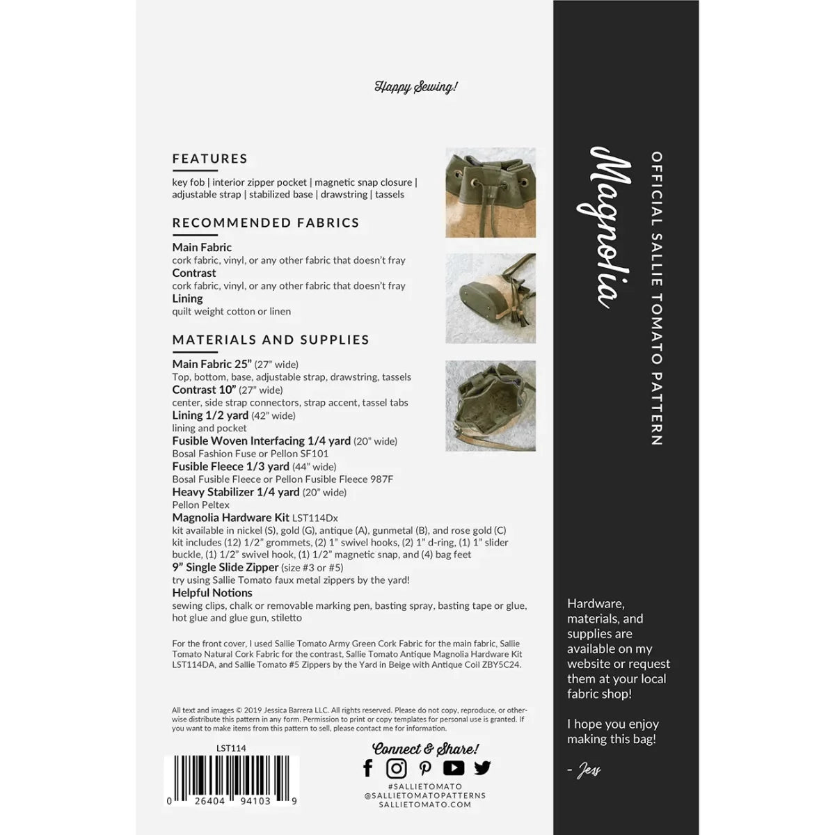 Magnolia Bucket Bag Pattern - Mercury Craft Co.