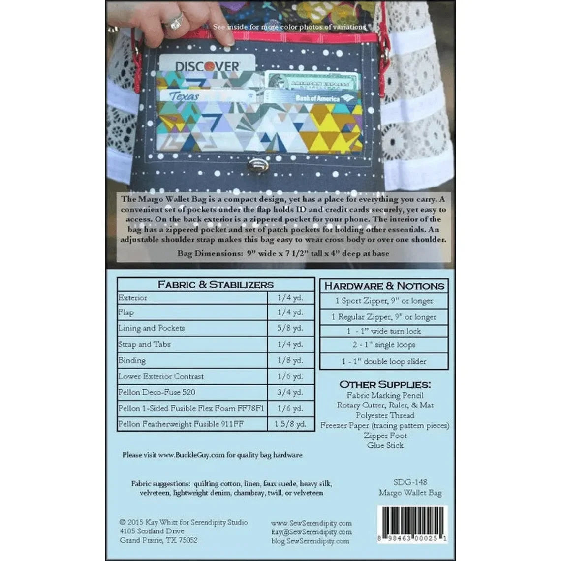Margo Wallet Bag Pattern - Mercury Craft Co.