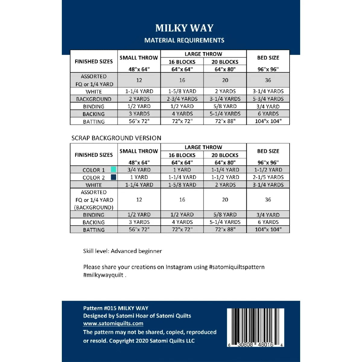 Milky Way Quilt Pattern - Mercury Craft Co.