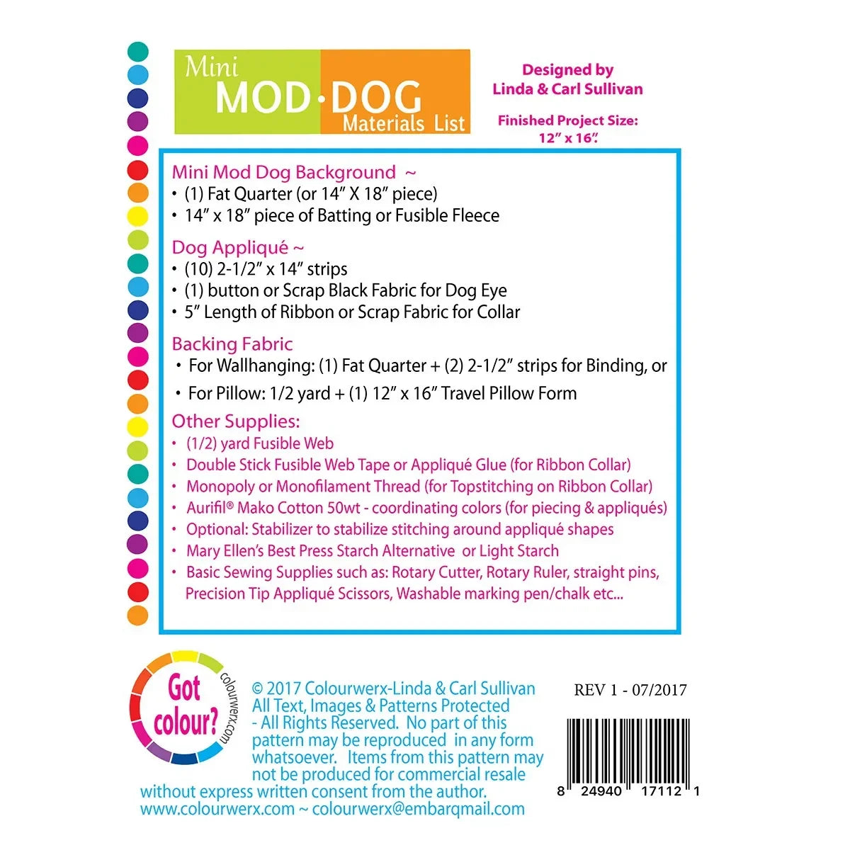 Mini Mod Dog Pattern - Mercury Craft Co.