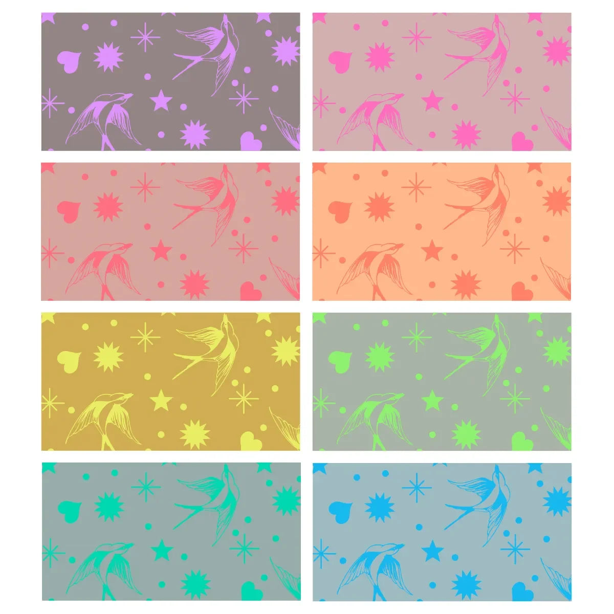 True Colors - Neon Fairy Flakes Fat Quarter Bundle - Mercury Craft Co.