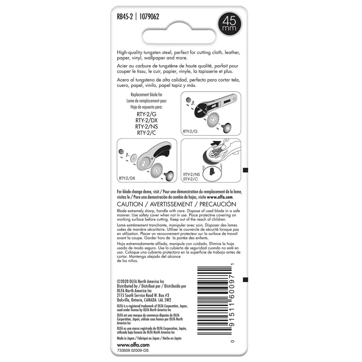45mm Rotary Blades 2-pack - Mercury Craft Co.