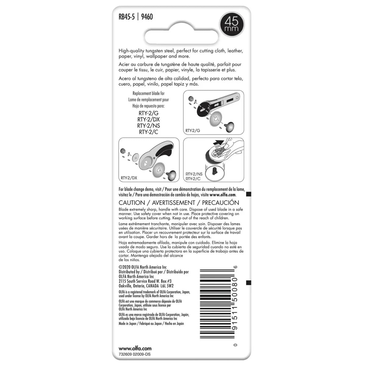 45mm Rotary Blades 5-pack - Mercury Craft Co.