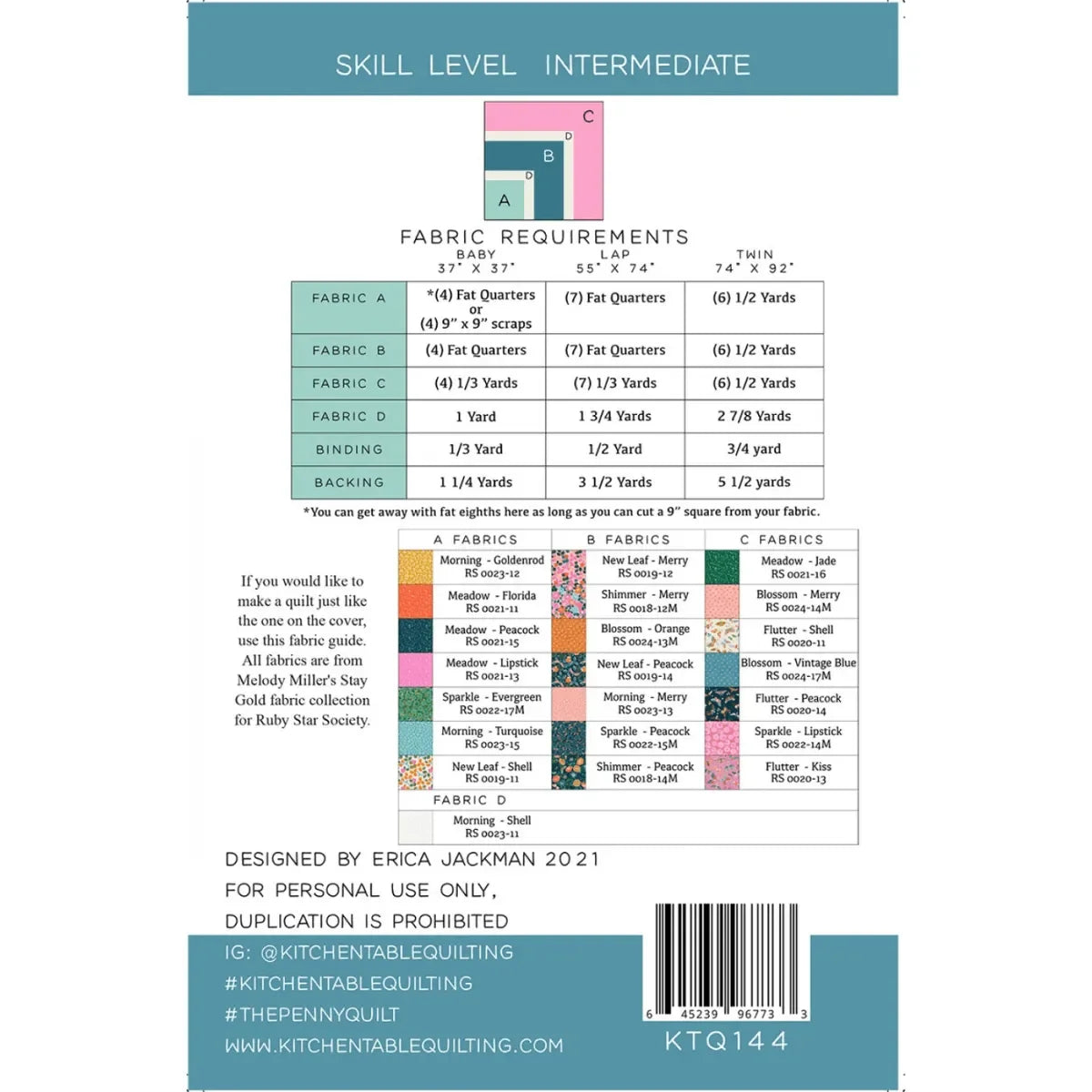 The Penny Quilt Pattern - Mercury Craft Co.