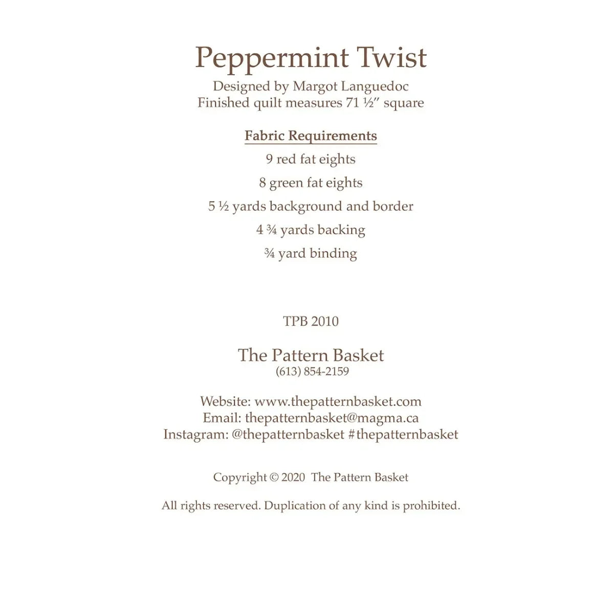 Peppermint Twist Quilt Pattern - Mercury Craft Co.