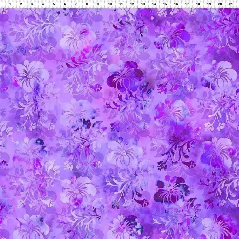 Prism Hibiscus Shadow in Light Purple - 11" Remnant Piece - Mercury Craft Co.