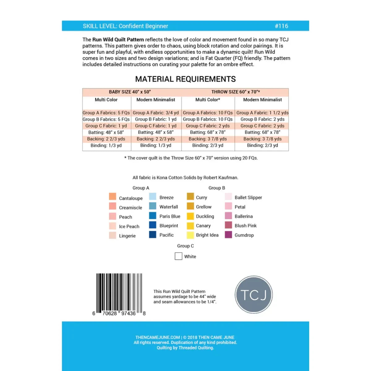 Run Wild Quilt Pattern - Mercury Craft Co.