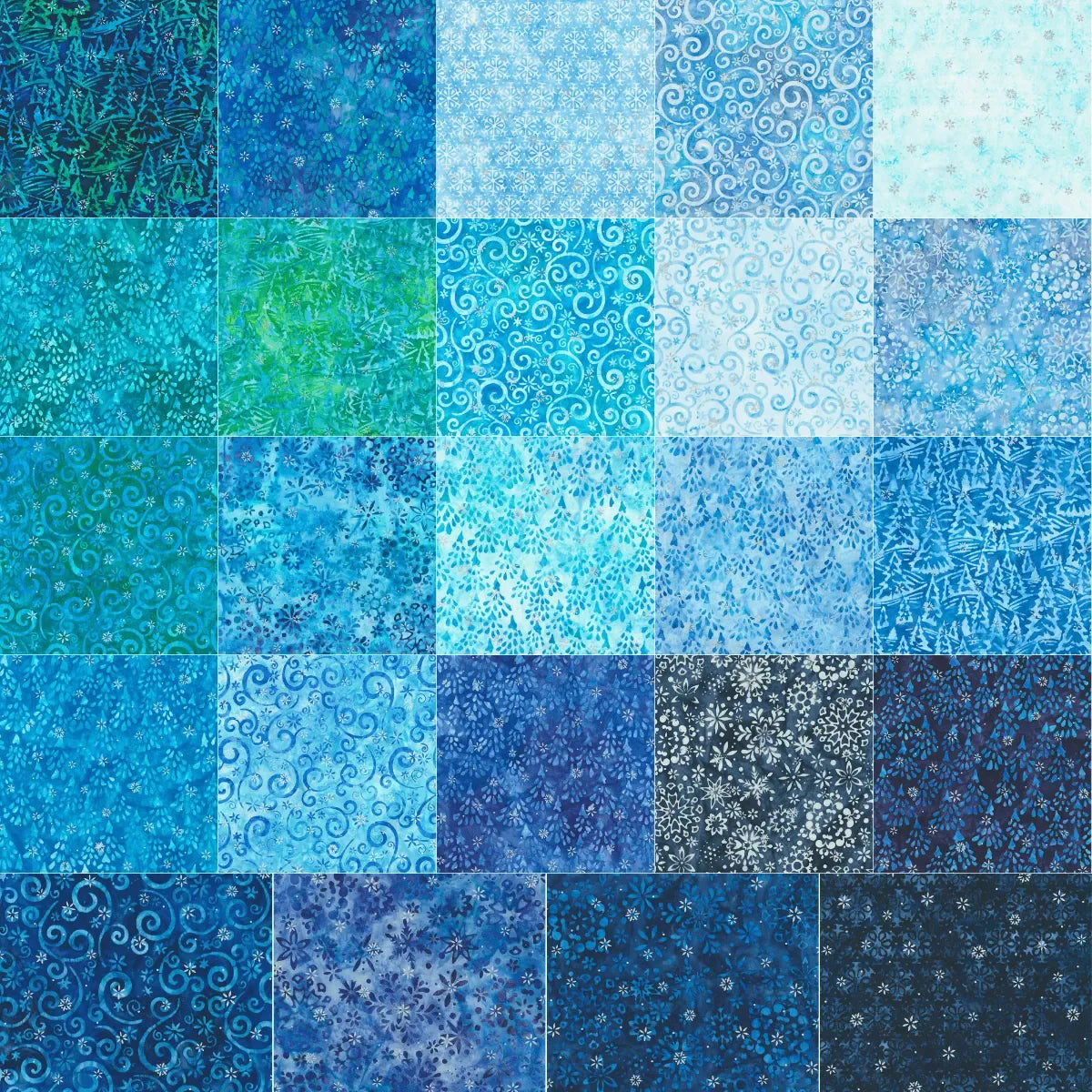 Snowscape Artisan Batik Fat Quarter Bundle - Mercury Craft Co.