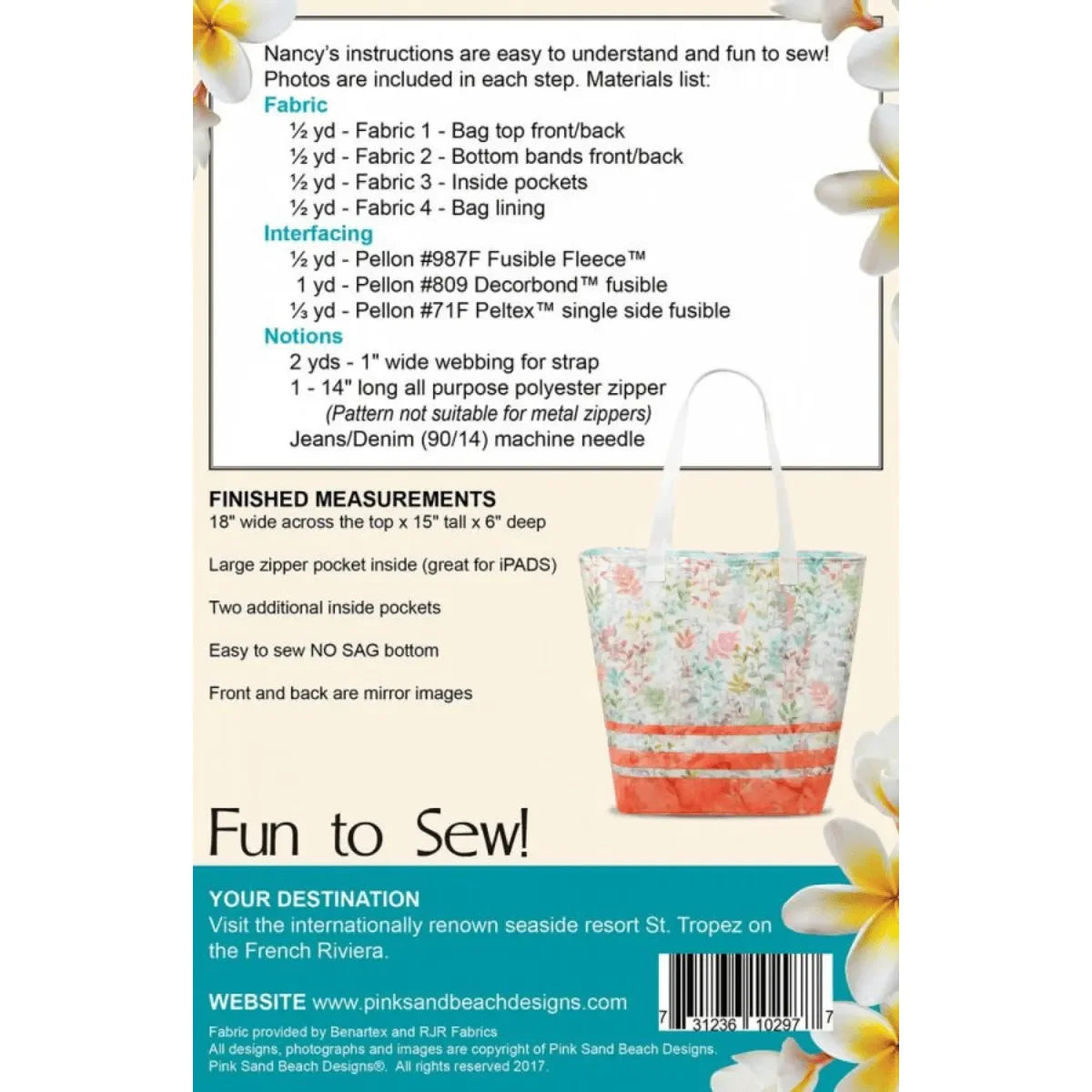 St Tropez Tote Pattern - Mercury Craft Co.